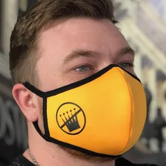 маска корона желтая неопрен